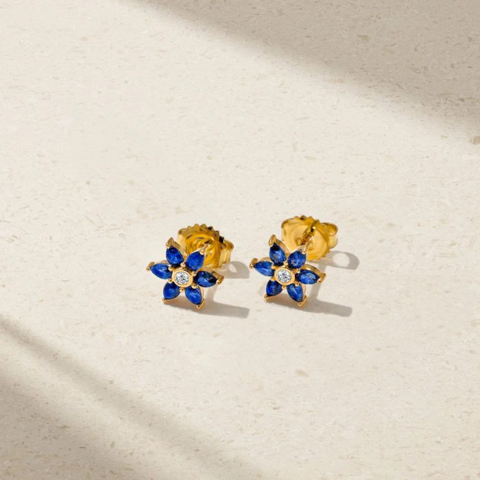 Vathë me kunj me diamant, ar i verdhë 18K