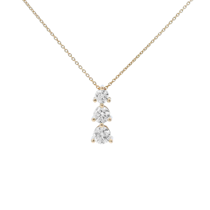 Qafore me diamant journey, ar rozë 14K