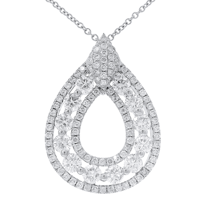 Qafore me diamant, ar i bardhë 14K