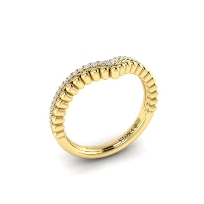 Unazë fejese me diamant, ar i verdhë 18K