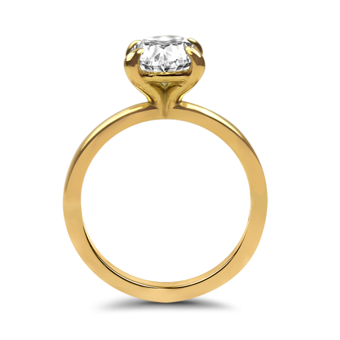Unazë fejese me diamant, ar i verdhë 18K