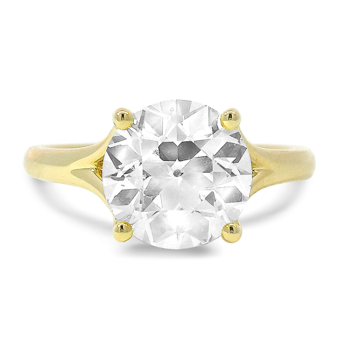 Unazë me diamant litar, ar i verdhë 18K