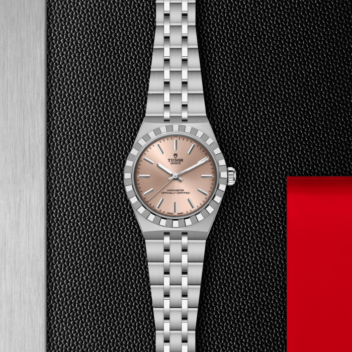 Tudor 30mm Tudor Royal Salmon Dial Stainless Steel Bracelet M2830A1A0 0003