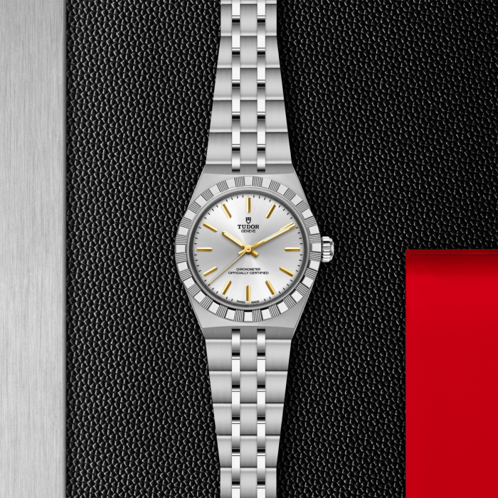 Tudor 30mm Tudor Royal Silver Dial Stainless Steel Bracelet M2830A1A0 0002